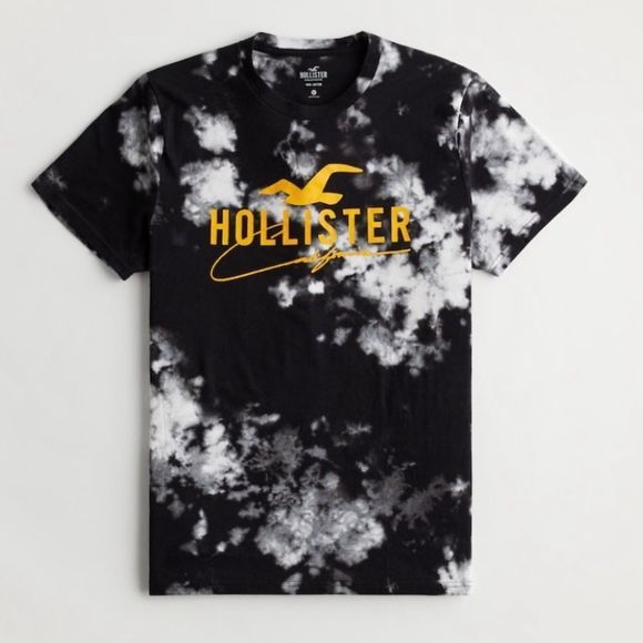 Hollister Other - NWOT - Hollister Men’s Graphic Summer Teeshirt (Black & White Blotched)